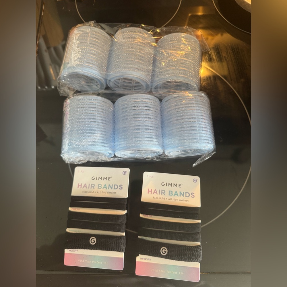 NWT HAIR BUNDLE - Gimme Hair Bands (10) and Rollers Set (8)